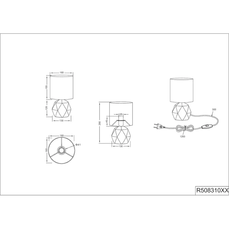 lightling Tischleuchte Spike, ohne Leuchtmittel, abhängig vom Leuchtmittel, Tischlampe – Bild 5