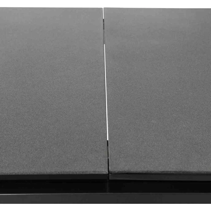 Miros Ausziehtisch 180/240x90x76 cm Gestell Aluminium anthrazit, Tischplatte Spraystone anthrazit – Bild 5