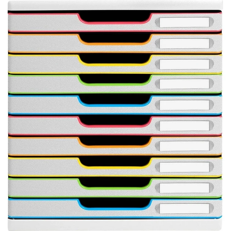 Exacompta Schubladenbox Modulo 302913D A4+ 10Schübe weiß/harlekin/weiß – Bild 5