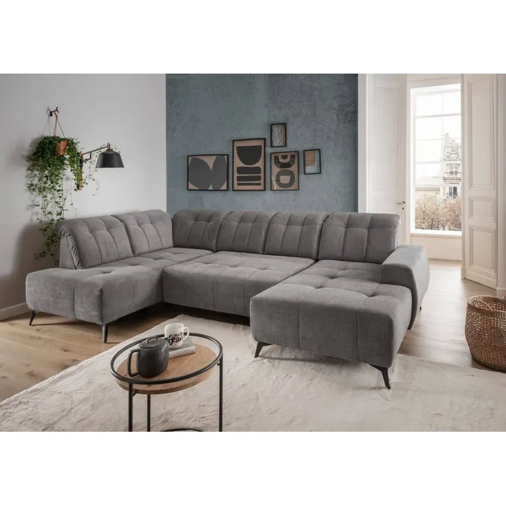 U-Form Wohnlandschaft Sano mit Elektrofunktion | Benformato
