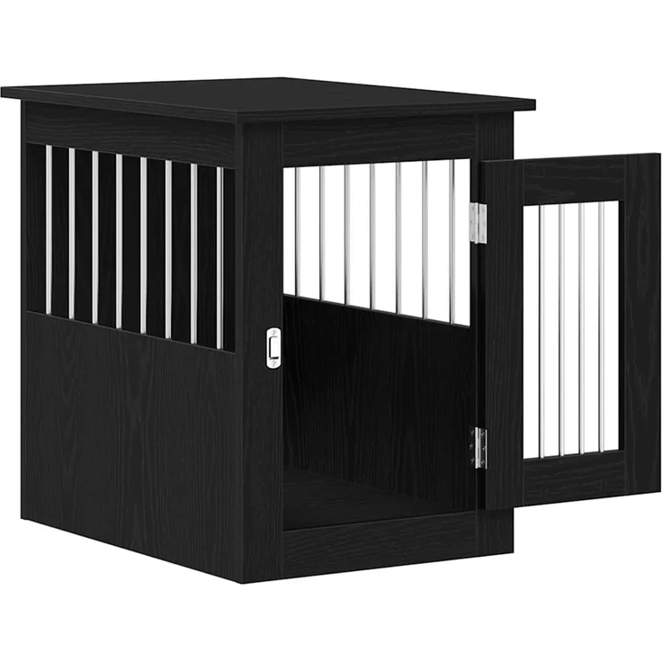 vidaXL Hundebox-Möbel Schwarze Eiche 45 x 62 x 59 cm Holzwerkstoff 862174 – Bild 5