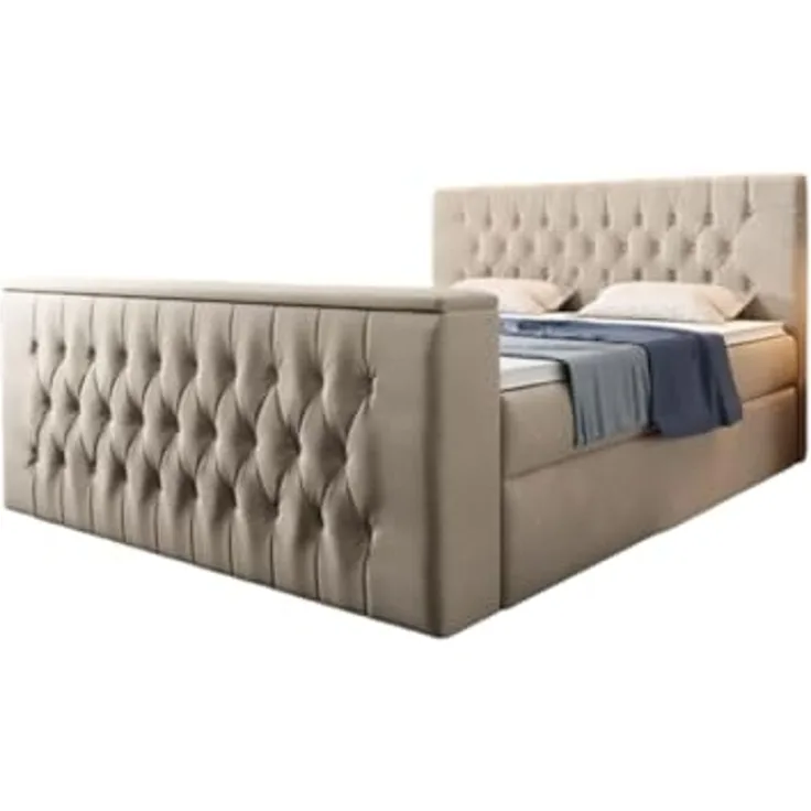 Luxusbetten24 Boxspringbett Velano, mit TV Lift und Stauraum