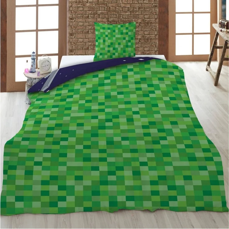 Minecraft Wende Bettwäsche Set 2 tlg. 135 x 200 cm 80 x 80cm – Bild 4