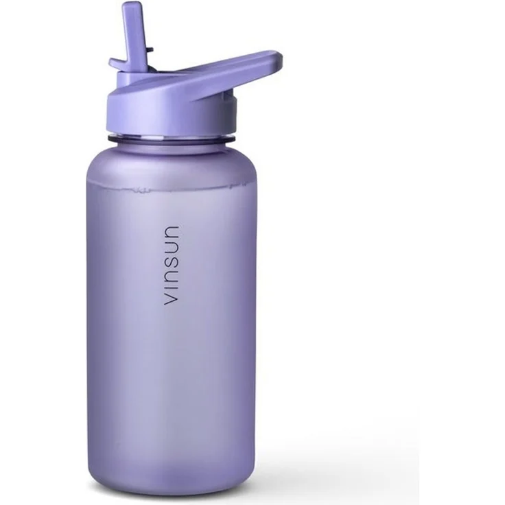 Vinsun Trinkflasche Sportflasche mit Strohhalm 1L - Wasserflasche Tritan auslaufsicher, BPA frei, Bruchsicher, geruchs- & geschmacksneutral, geringes Gewicht – Bild 4
