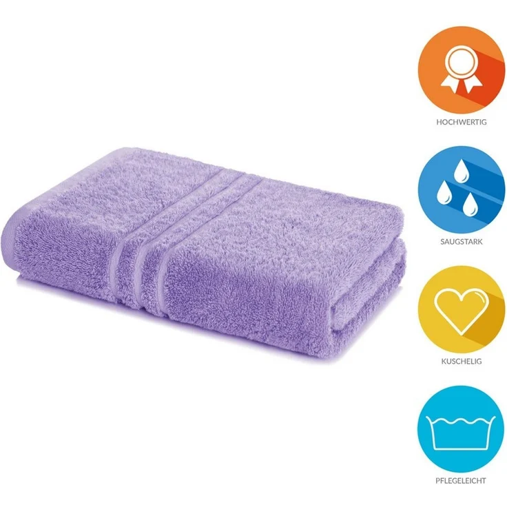 Lavea Badetuch Duschtuch 100x150 cm Elena Frottee Duschhandtuch, 100% Baumwolle, 500 g/m² Frottier, weich & saugstark, pflegeleicht – Bild 2