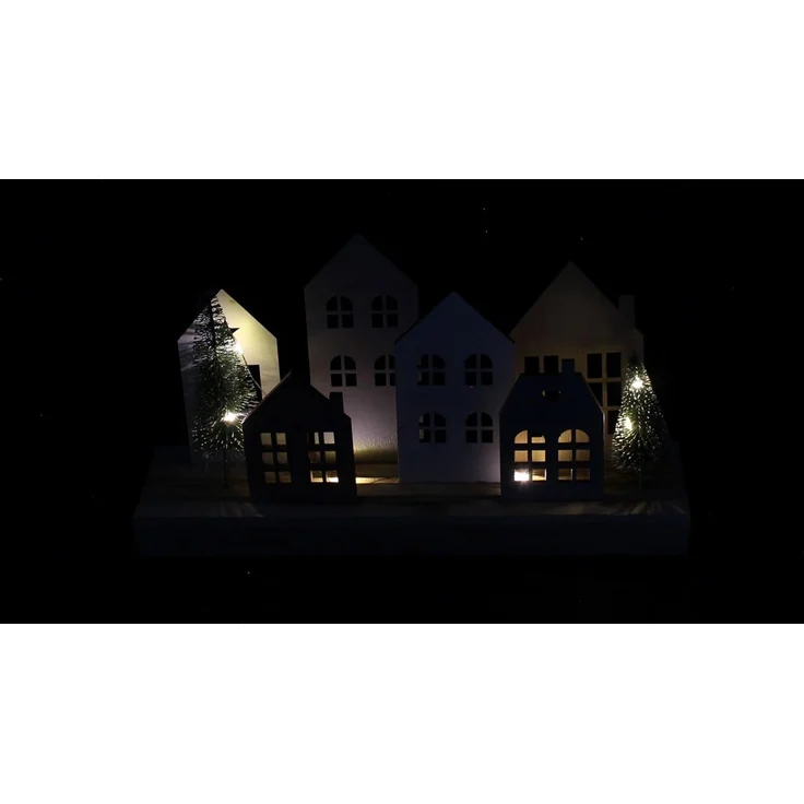 LED-Board "Häuser" Wohndekoration Deko LED Lampe Licht Dekoration Figur – Bild 6