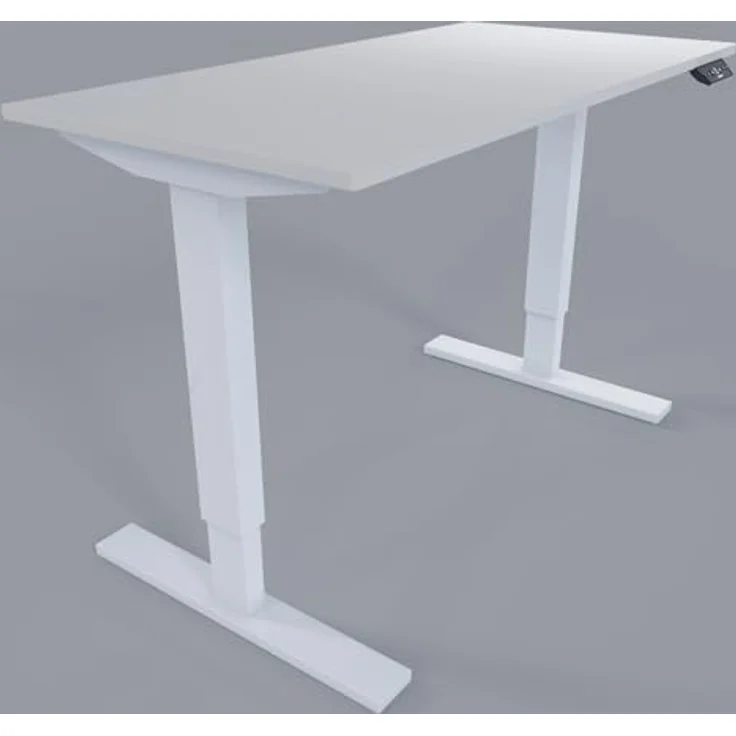 Bisley Home Tisch, Metall, Gestell 396 weiß Platte 007 lichtgrau weiß, Medium – Bild 5