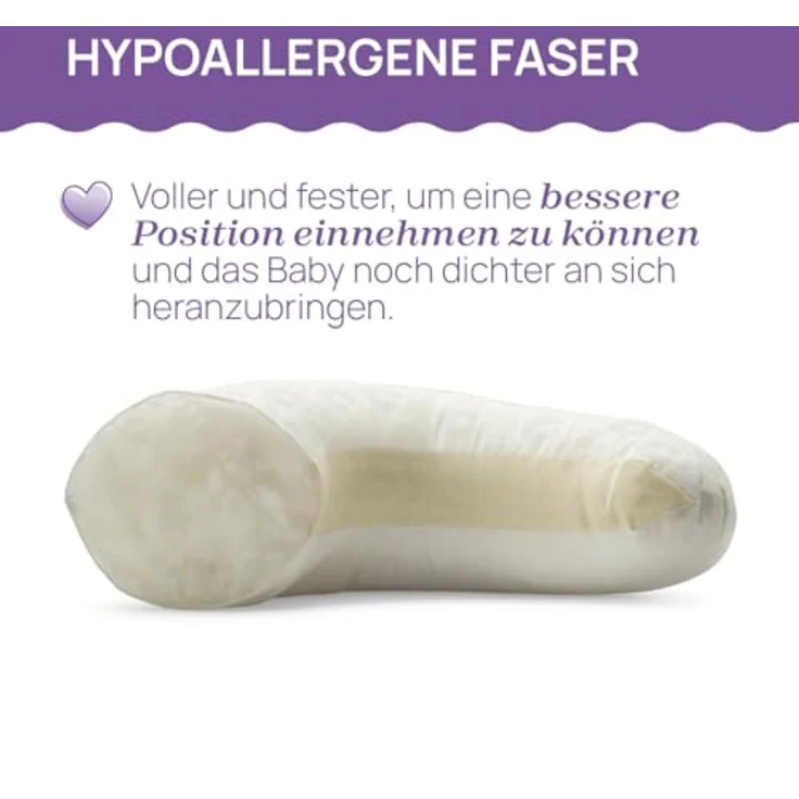 Boppy Deluxe Stillkissen, Brust und Flasche Fütterung Unterstützung, ergonomische Form mit Mutter und Baby zu unterstützen, volle Polsterung, abnehmbar und waschmaschinenfest, 0M + – Bild 4