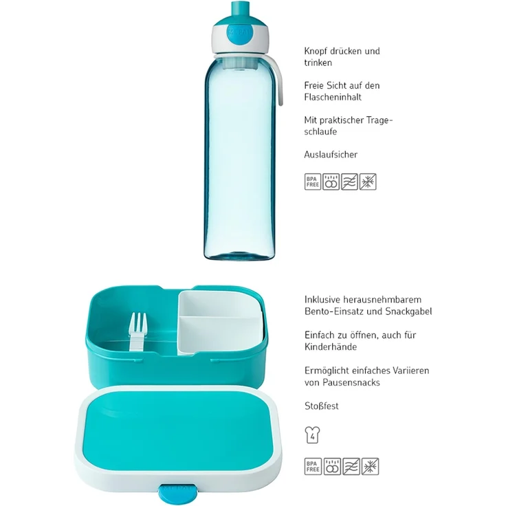 Mepal CAMPUS Pausenset 2-teilig türkis – Bild 2