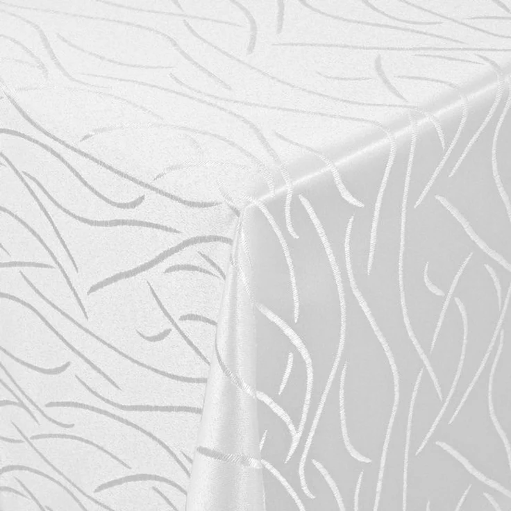 Moderno Tischdecke Tischdecke Stoff Damast Streifen Design Jacquard mit Saum, Eckig 80x80 cm – Bild 2