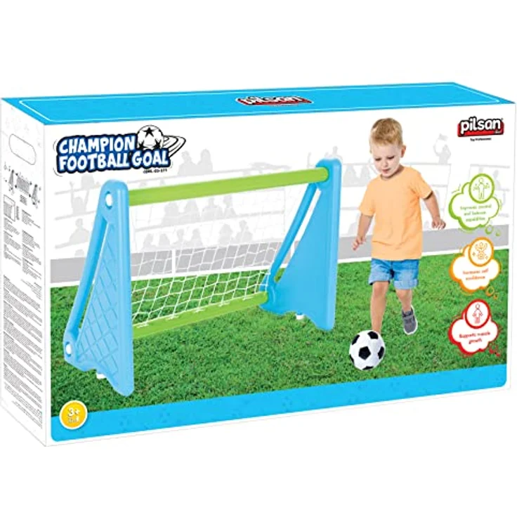 Pilsan Kinderfußballtor 03371 wetterfest. für den Garten, einfache Installation grün – Bild 1