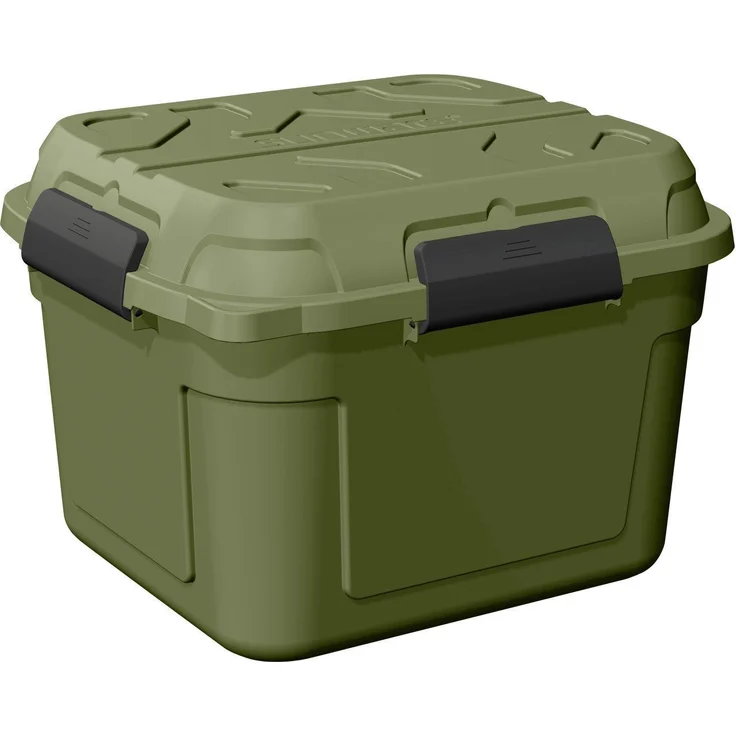 Sunware Q-line wasserdichte Aufbewahrungsbox 90L grün schwarz Outdoor Camping-Kiste – Bild 1