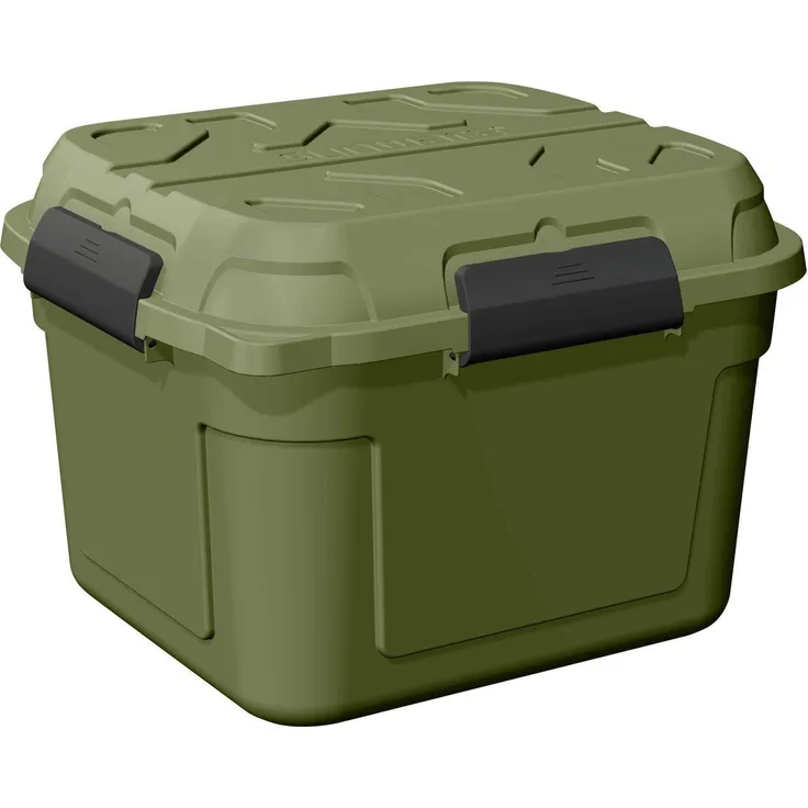 Sunware Q-line wasserdichte Aufbewahrungsbox 90L grün schwarz Outdoor Camping-Kiste
