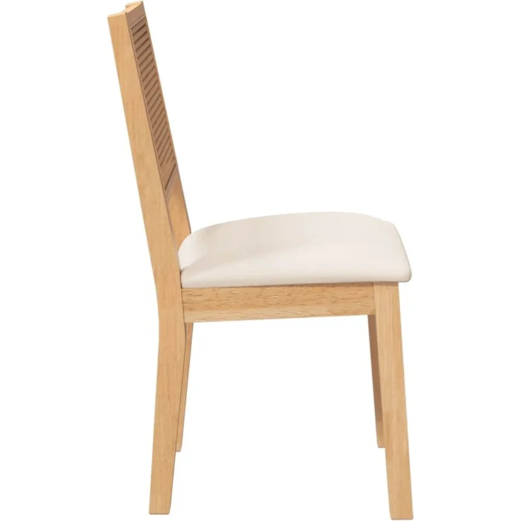 vidaXL Esszimmerstühle mit Kissen 2 Stk. Massivholz Gummibaum 4102478 – Bild 5