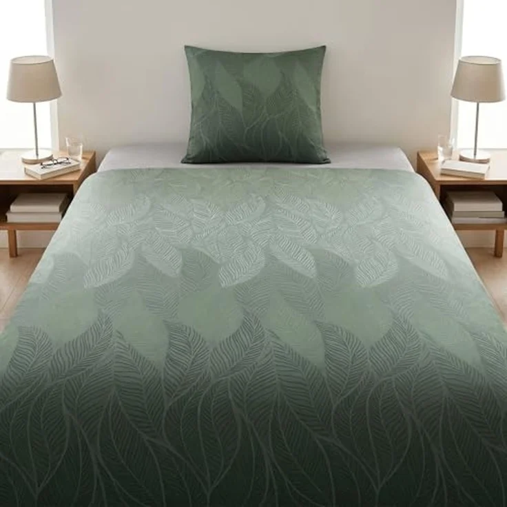 Kleine Wolke Bettwäsche Jamiro, Mako-Satin, 2 teilig, mit Blättern – Bild 6