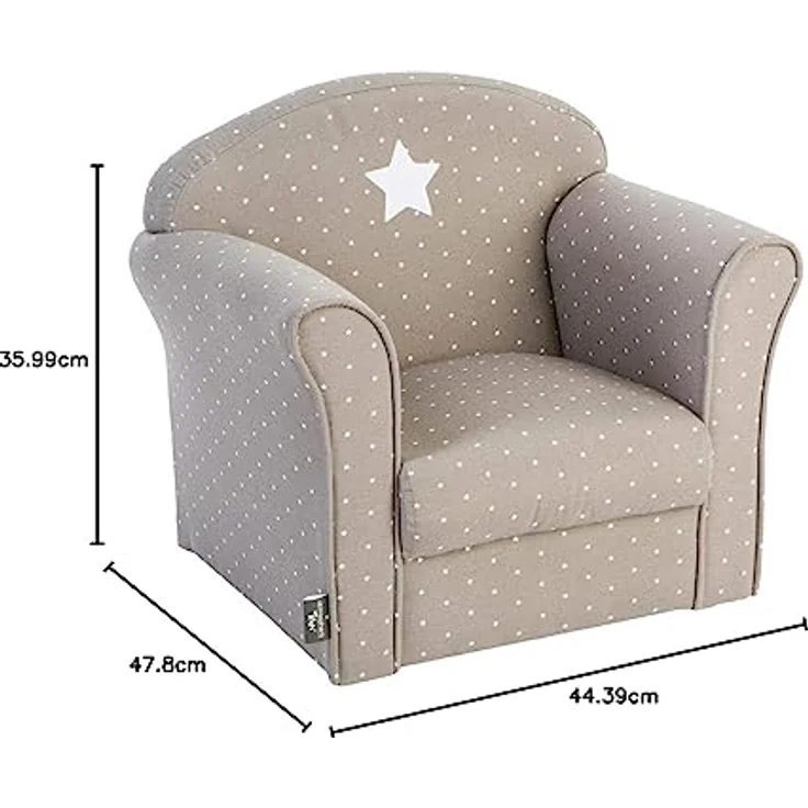 Atmosphera Kindersessel, Kindersitz - Baumwolle, 50 x 39 x 44 cm taupe [ger] – Bild 4