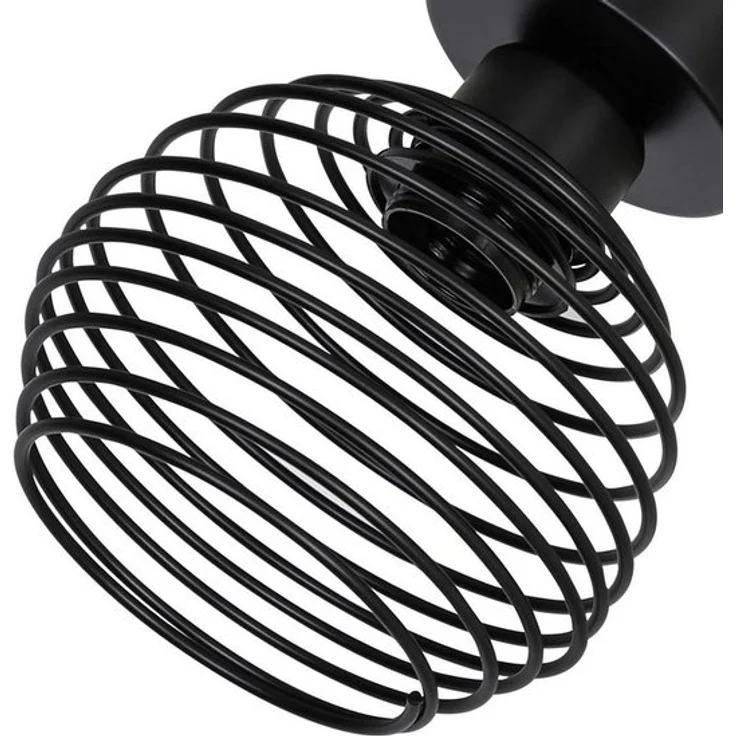 Nettlife Deckenleuchte Deckenleuchte Schwarz 2xE27 Metall Lampenschirm, LED wechselbar, Flur Küche Gang Schlafzimmer – Bild 4