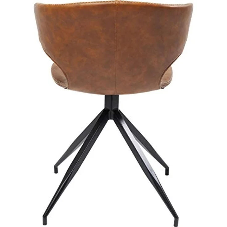 Kare Design Stühle Rusty, 2er Set, Braun, Polsterstuhl, Kreuzstichnaht, Komfortabel, Vintage, Retro, Esszimmer, Konferenzzimmer, Home Office, 79x55x54 cm (H/B/T) – Bild 6