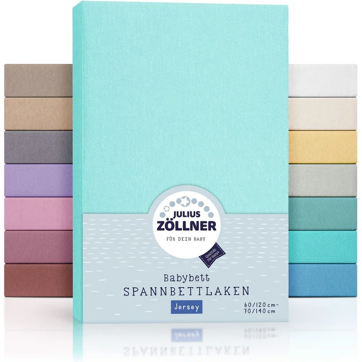 Julius Zöllner Spannbettlaken Jersey mint,60x120/70x140 cm – Bild 1
