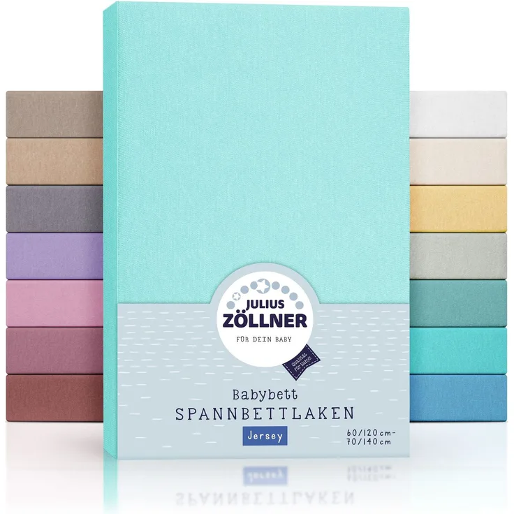 Julius Zöllner Spannbettlaken Jersey mint,60x120/70x140 cm