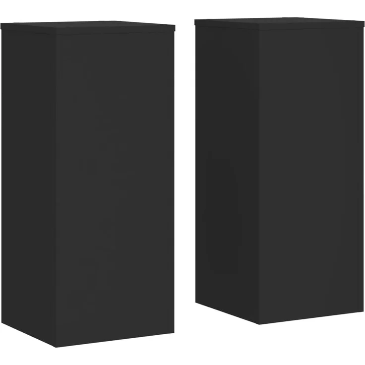 vidaXL Pflanzenständer 2 Stk. Schwarz 30x30x70 cm Holzwerkstoff 852925 – Bild 1