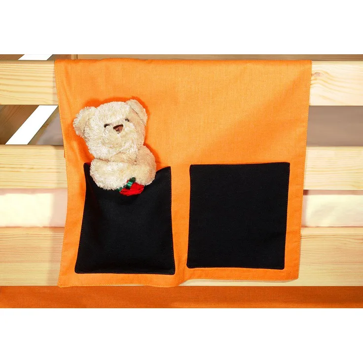 Betttasche orange/schwarz
