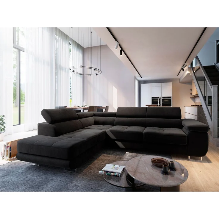 Masseno Ecksofa SELVA mit Schlaffunktion L-Form, Sofa mit Bettkasten – Bild 1