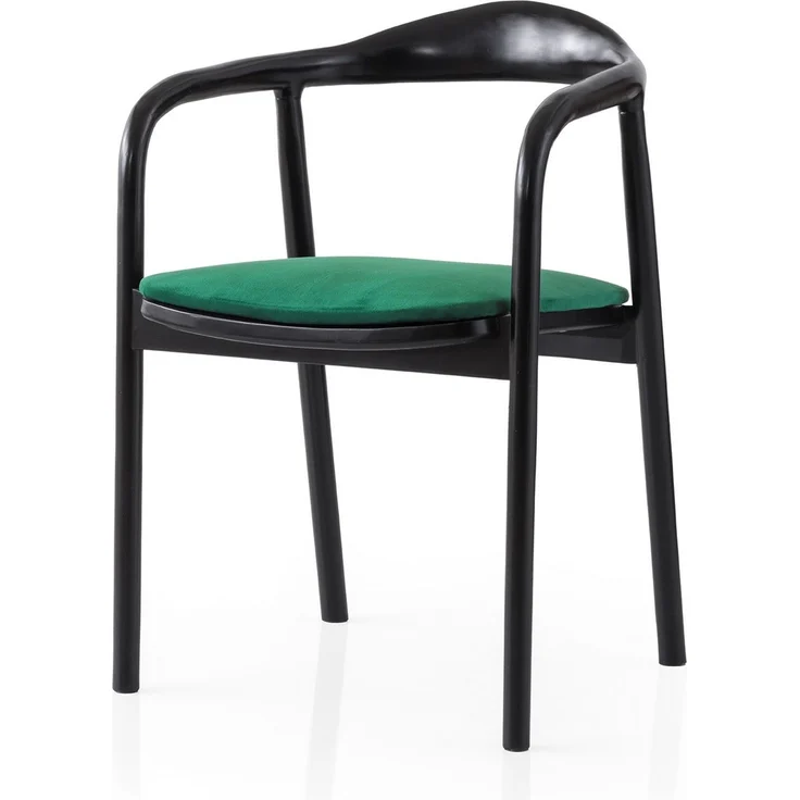 Skye Decor 'Palm - 032' Stuhl, Schwarz / Grün, 52 x 77 x 51 cm – Bild 1