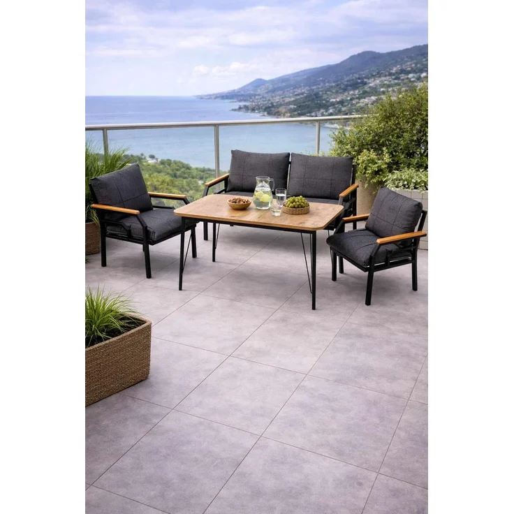 Skye Decor 'Kutay - Anthracite' Garten-Lounge-Set, Anthrazit, 120 x 70 x 61 cm – Bild 1