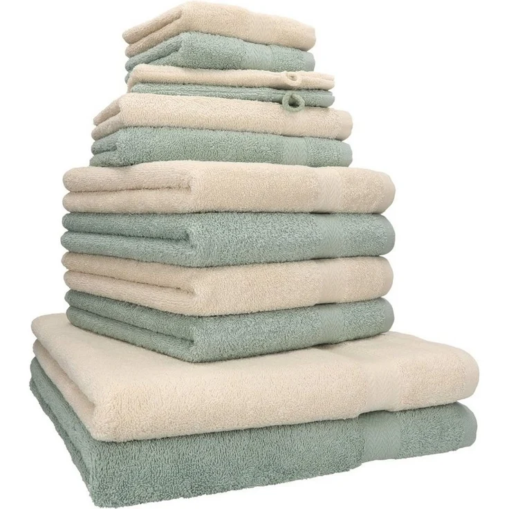 Betz Handtücher Premium Handtuch-Set 12-tlg, 100% Baumwolle (Set, 12-St), Duschtücher,Handtücher, Gästetücher, Seiftücher,Waschhandschuhe – Bild 1