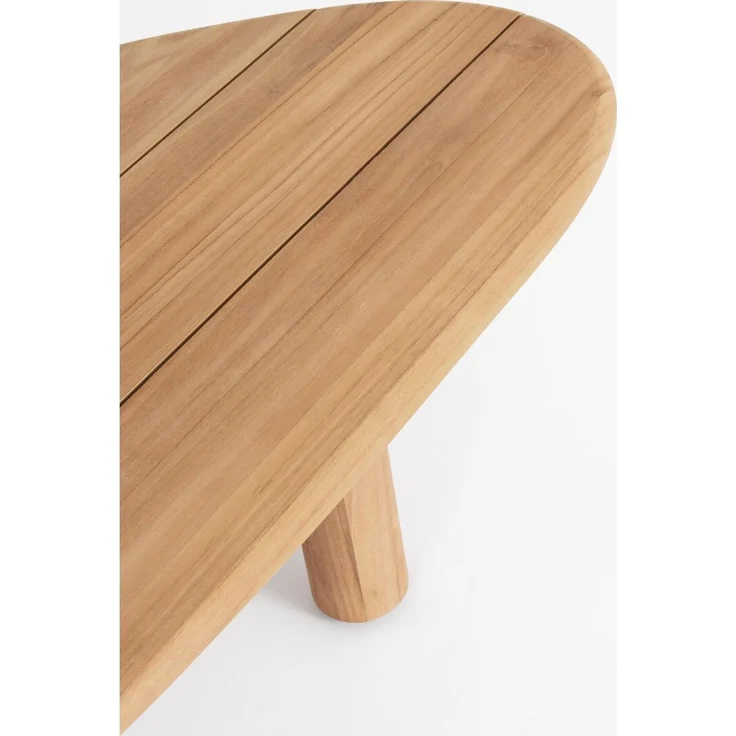 Gartencouchtisch Ustati - Teakholz massiv Natur, 120 x 78 cm – Bild 5