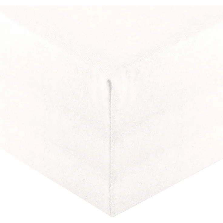 aqua-textil Spannbettlaken Royal Spannbetttuch Elastan 120x200-130x220cm schneeweiß, Baumwolle, (1 Stück), bügelfrei,dauerelastisch und weich,extrem feine Fasern