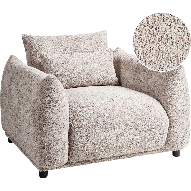 Sessel JAMSA Bouclé Taupe
