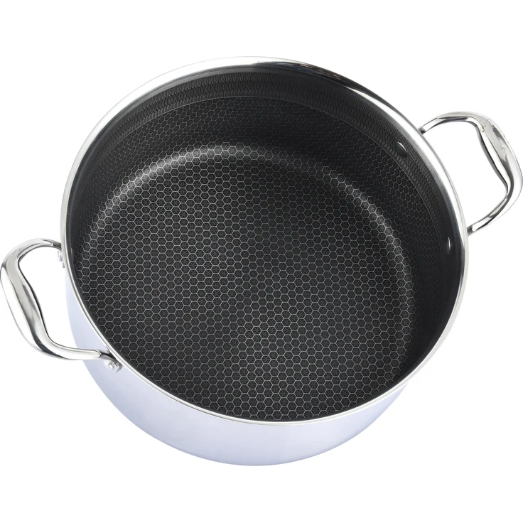 Edelstahl Wabenstruktur Kochtopf Induktion Ø28cm Topf Pfanne – Bild 2
