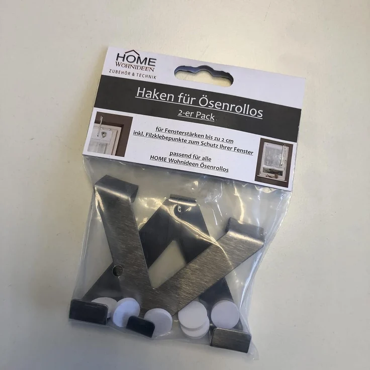 HOME WOHNIDEEN Gardinenhaken Easy Fix Haken (10 Haken) 10 cm 10 Fensterhaken Metall, (10-St), 10 Fensterhaken Metall – Bild 3