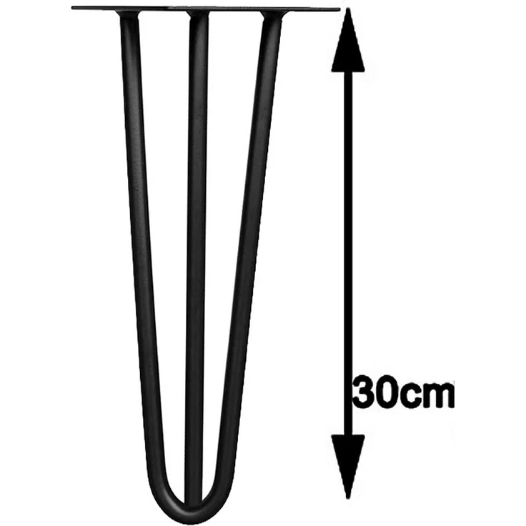 Tischbeine 4er-Set Hairpin 36 cm Haarnadelbeine Schwarz Möbelfüße Tischkufen – Bild 7