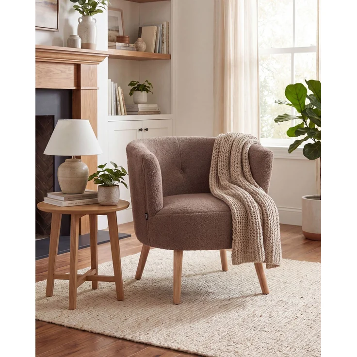 Sessel ODENZEN Bouclé Braun – Bild 3