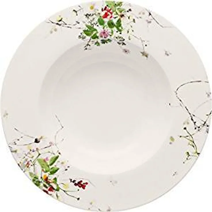 Rosenthal Brillance Fleurs Sauvages Suppenteller 23 cm mit Fahne