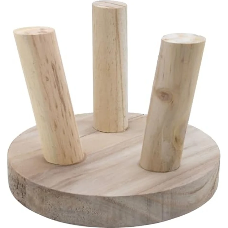 Spetebo Blumenhocker rund natur mit 3 Beinen - Ø 20 cm (Anzahl, 1 St, Stück), Stabiler Stand auf 3 Beinen – Bild 5