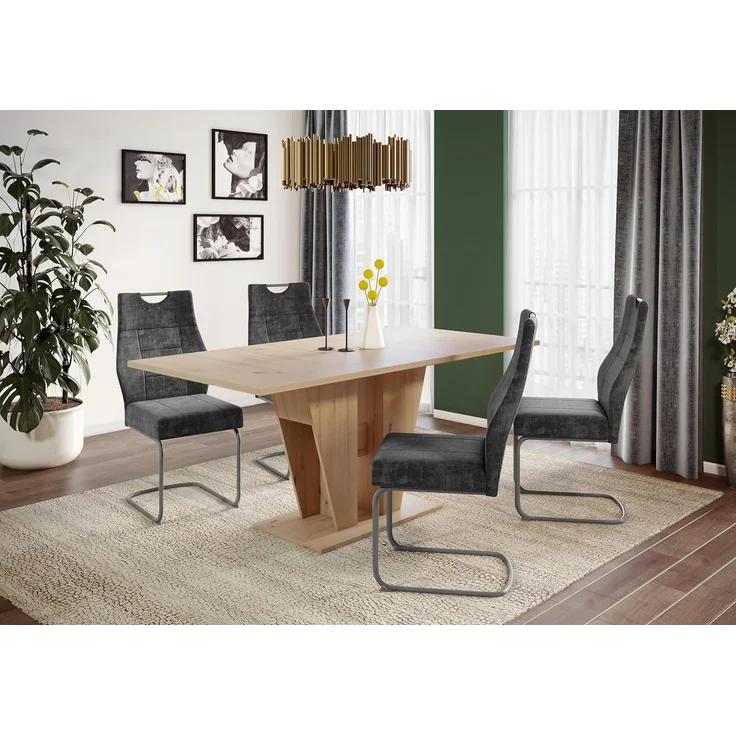 Apollo Linda Esszimmer-/Küchenstuhl, Metall, Anthrazit, 4er Set – Bild 2