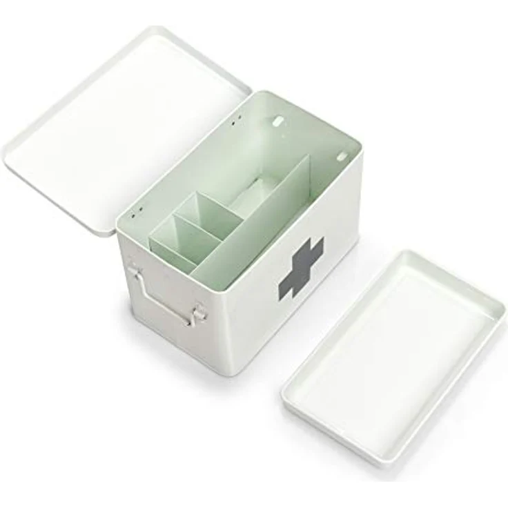 Zeller 18119 Medizin-box, Metall/L 32 x 19.5 x 20 cm, weiß – Bild 2
