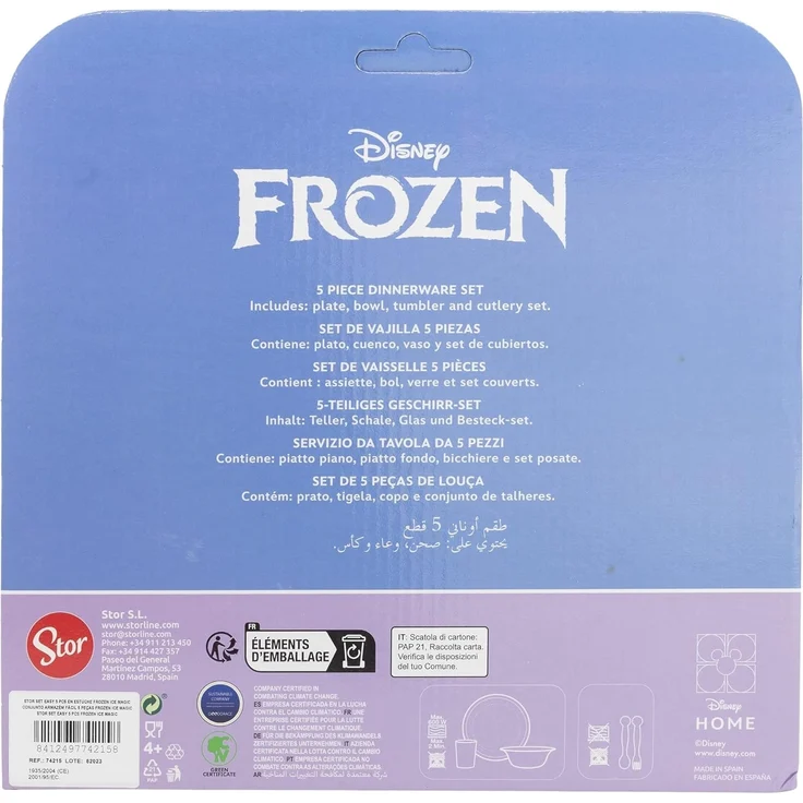 Kunststoff Kindergeschirr Set (5 tlg.) Schüssel, Teller, Becher & Besteck Disney Frozen – Bild 3