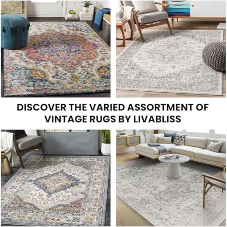 Livabliss Teppich OTTAWA, rechteckig, Höhe: 9 mm, Vintage Orientteppich, Kurzflor Boho Wohnzimmerteppich, Läufer – Bild 7