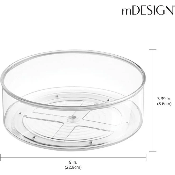 Drehteller Organizer Gewürzregal 2er Set Ordnungssystem mDesign Transparent – Bild 2