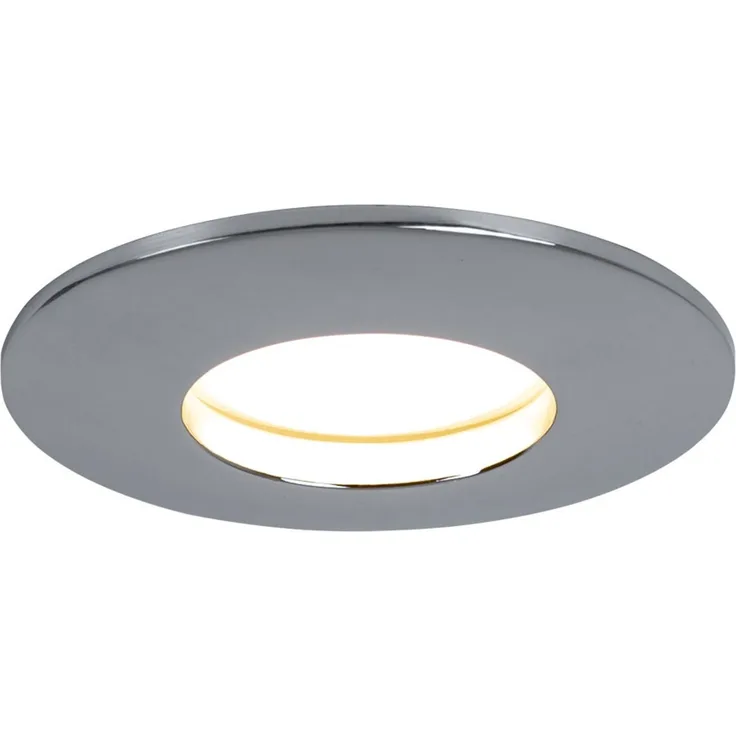 LED Einbauleuchte, rund, chrom, 8,3 cm