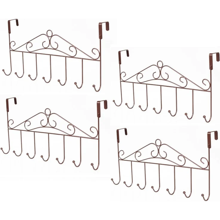 BAYLI Türgarderobe 4er Pack Türgarderobe zum Einhängen - 42,5 cm - Handtuchhalter - Bad – Bild 1