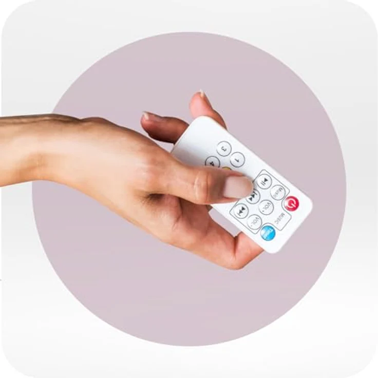 MoMi KENANI SAND Babywippe für Babys bis 9 kg, mit LED-Display, Fernbedienung & Bluetooth für Smartphone, Batterie- oder Stromanschluss, mit 5-Punkt-Sicherheitsgurt, Bügel und Spielzeug – Bild 9