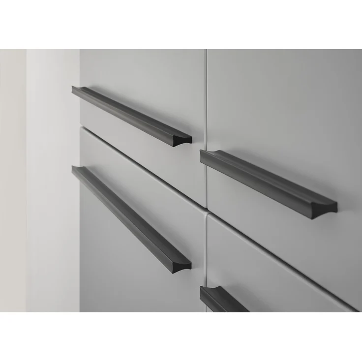 Küchenzeile >Denver< E-Geräte, Spülbecken, Grau / Grau matt - 280x211x60cm (BxHxT) – Bild 9