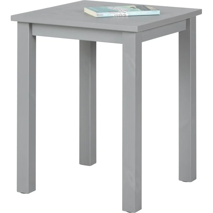 Inter Link Beistelltisch Holz - Kleiner Tisch aus Kiefer Massivholz mit Natürlicher Maserung - FSC-Zertifiziert - Holztisch als Couchtisch, Sofatisch, Wohnzimmertisch - 45 x 45 x 55 cm - Grau – Bild 4