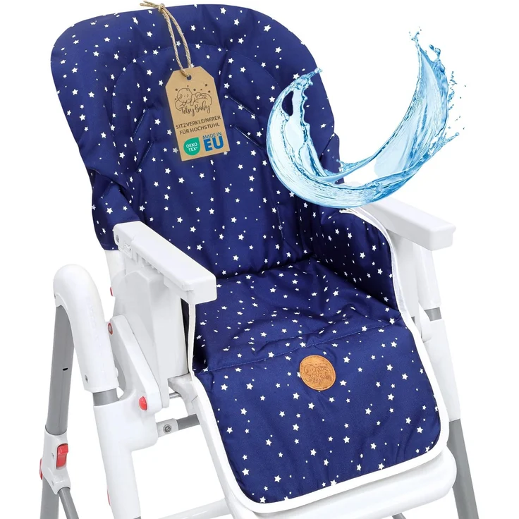 Sitzverkleinerer für hochstuhl baby sitzkissen stuhl - kinder sitzauflage für ikea peg perego kinderhochstuhl chair cover für kinderstuhl babystuhl und hochstühle zertifikat oeko-tex marineblau